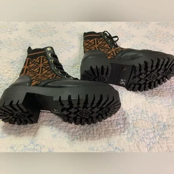 Antonio Melani 20th Anniversary Collection Lace-up Combat Moto Boots 6.5 - Picture 2 of 5